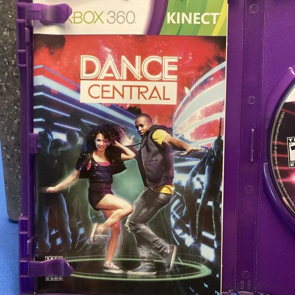 Dance Central Xbox 360 Kinect Used With Manual.